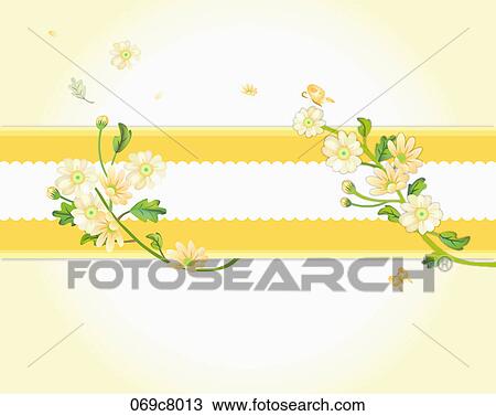 Drawing - Frame with green leaves. Fotosearch