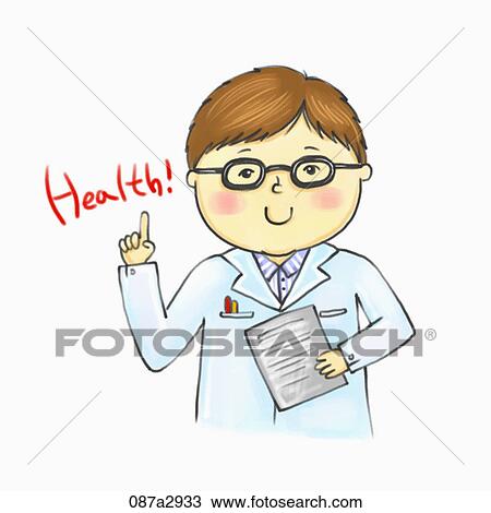 Illustration of a health doctor View Large Illustration Drawing - Illustration of a health doctor. Fotosearch