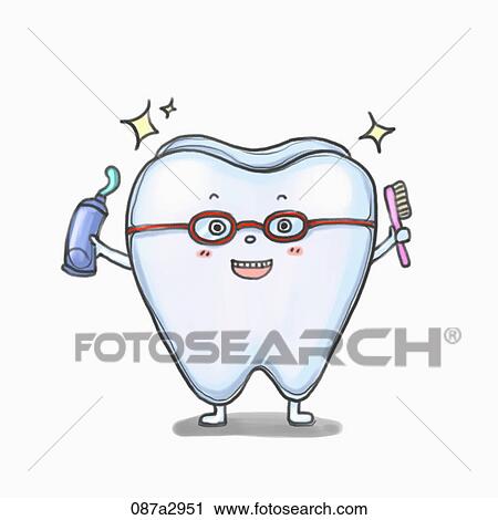 Illustration of a healthy teeth View Large Illustration Clip Art - Illustration of a healthy teeth. Fotosearch