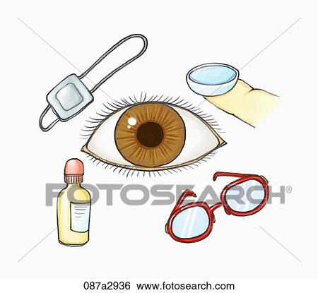 Stock Illustration - Illustration of eye related symbols. Fotosearch
