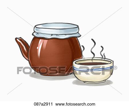 Illustration of oriental medicine and a pot View Large Illustration Clip Art - Illustration of oriental medicine and a pot. Fotosearch