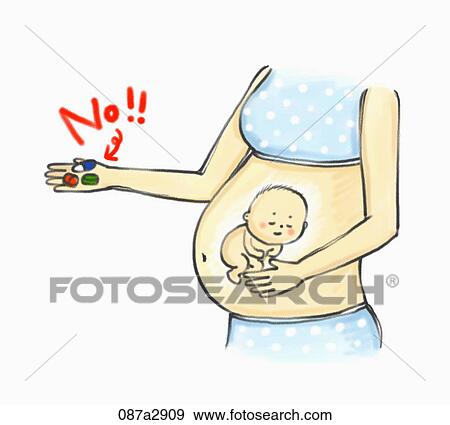 Illustration of pregnant woman with pills View Large Illustration Stock Illustration - Illustration of pregnant woman with pills. Fotosearch