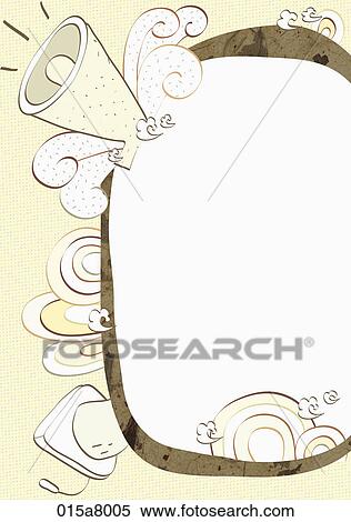 Letter paper with loudspeaker in brown View Large Illustration Stock Illustration - Letter paper with loudspeaker in brown. Fotosearch