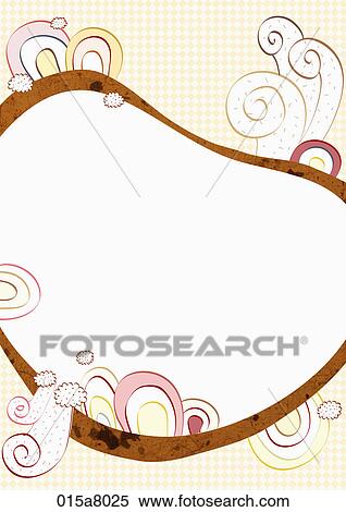 Letter paper with shapes in brown View Large Illustration Stock Illustration - Letter paper with shapes in brown. Fotosearch