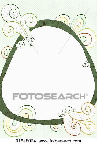 Letter paper with shapes in green View Large Illustration Stock Illustration - Letter paper with shapes in green. Fotosearch