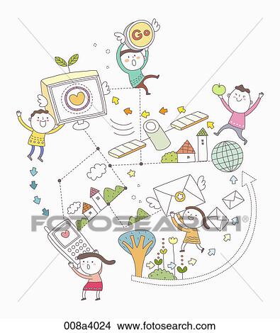 People with networks View Large Illustration Stock Illustration - People with networks. Fotosearch