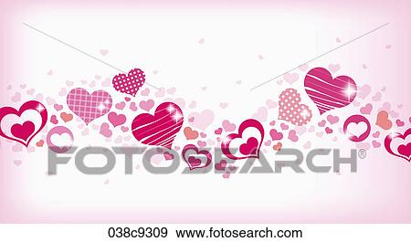 Pink hearts with different patterns View Large Illustration Stock Illustration - Pink hearts with different patterns. Fotosearch
