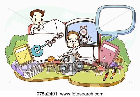 The image about e-business View Large Illustration Clip Art - The image about e-business. Fotosearch
