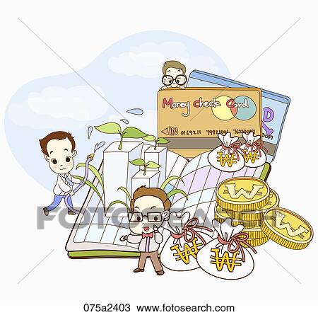 The image of financial business View Large Illustration Drawing - The image of financial business. Fotosearch