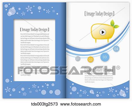 Drawing - Two sides of Image Today Design and words in blue. Fotosearch