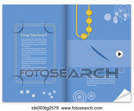 Stock Illustration - Two sides of Image Today Design and words in blue. Fotosearch