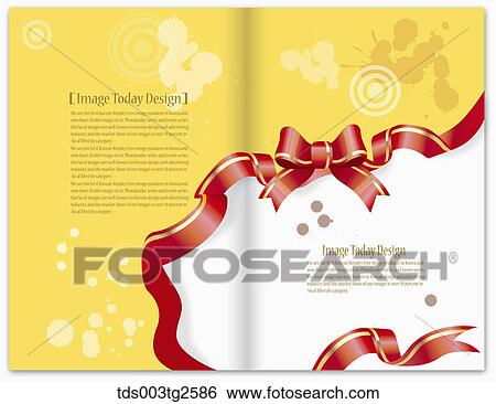 Stock Illustration - Two sides of Image Today Design and words in yellow. Fotosearch