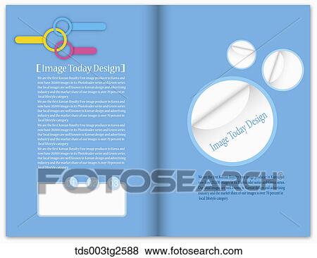 Stock Illustration - Two sides of Image Today Design and words in blue. Fotosearch