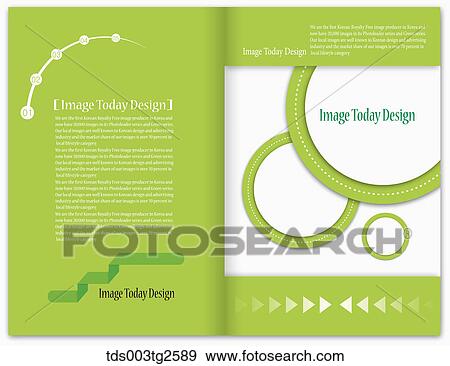 Stock Illustration - Two sides of Image Today Design and words in green. Fotosearch