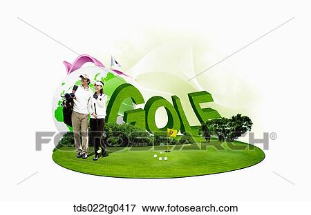 Various image of GOLF with a field View Large Illustration Stock Illustration - Various image of GOLF with a field. Fotosearch