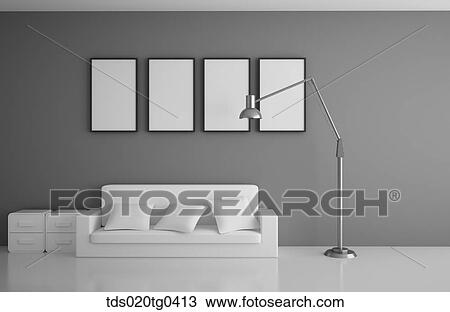 Various modern interior design of a sofa View Large Illustration Drawing - Various modern interior design of a sofa. Fotosearch