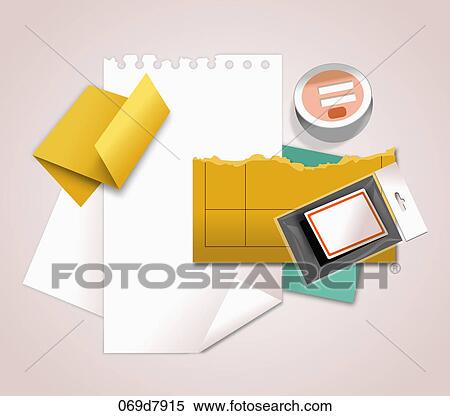Various note papers View Large Illustration Stock Illustration - Various note papers . Fotosearch