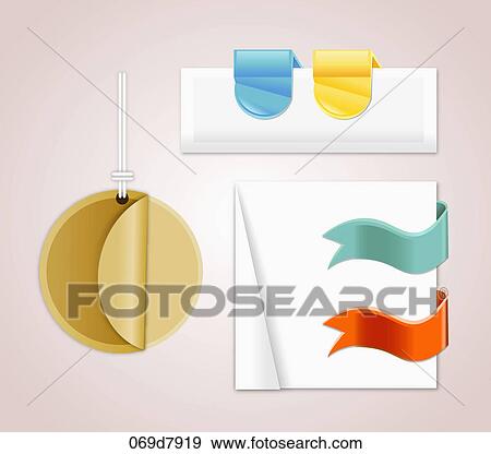 Various note papers View Large Illustration Stock Illustration - Various note papers . Fotosearch