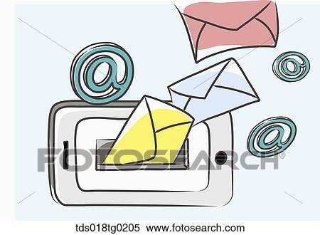 Various smart phone applications of e-mail View Large Illustration Stock Illustration - Various smart phone applications of e-mail. Fotosearch