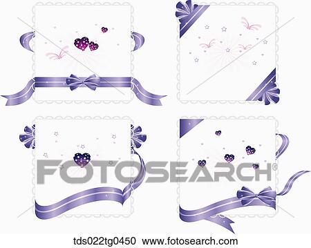 Various square postcards with navy ribbons and stars View Large Illustration Clipart - Various square postcards with navy ribbons and stars. Fotosearch