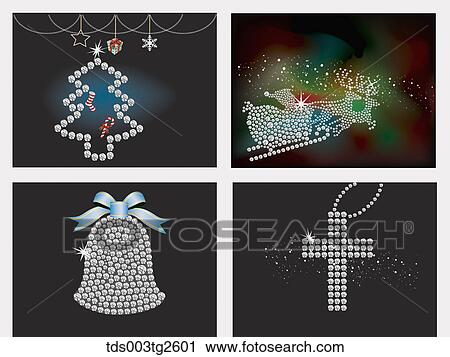Clip Art - Various types of christmas icons by jewels. Fotosearch