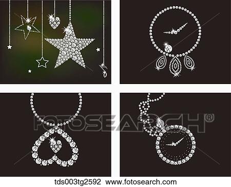 Various types of icons by jewels View Large Illustration Drawing - Various types of icons by jewels. Fotosearch
