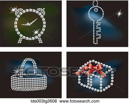Various types of icons by jewels View Large Illustration Stock Illustration - Various types of icons by jewels. Fotosearch