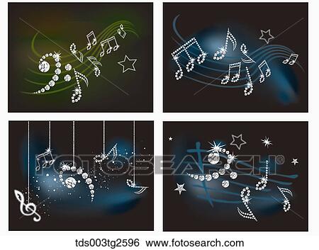 Various types of music icons by jewels View Large Illustration Stock Illustration - Various types of music icons by jewels. Fotosearch