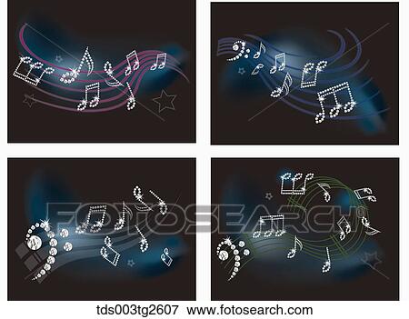 Various types of music icons by jewels View Large Illustration Stock Illustration - Various types of music icons by jewels. Fotosearch