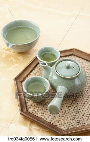 Classical jade tea set View Large Photo Image Stock Image - Classical jade tea set. Fotosearch