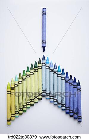 Many crayons in green and blue tone arrayed View Large Photo Image Stock Photo - Many crayons in green and blue tone arrayed. Fotosearch