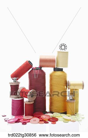 Various reel of threads and sewing tools View Large Photo Image Stock Photograph - Various reel of threads and sewing tools. Fotosearch