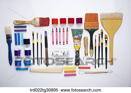 Stock Photography - Varous art tools. Fotosearch