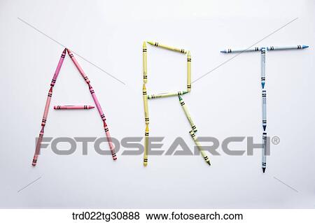 Stock Photo - Word ART made with crayons. Fotosearch