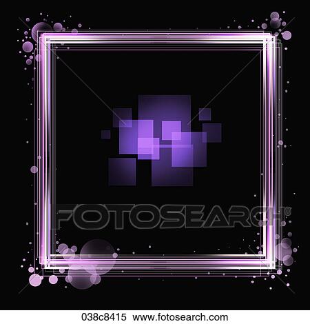 Abstractive image of black background and purple square line View Large Illustration Stock Illustration - Abstractive image of black background and purple square line. Fotosearch