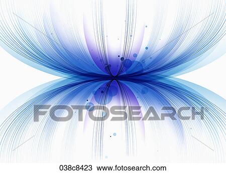 Drawing - Abstractive image of white background and blue circle. Fotosearch