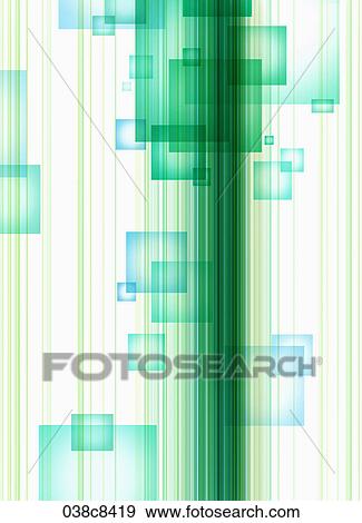 Abstractive image of white background, green line and square View Large Illustration Stock Illustration - Abstractive image of white background, green line and square. Fotosearch