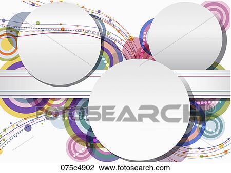 Drawing - Abstractive images of circles and line. Fotosearch