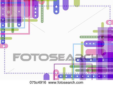 Stock Illustration - Abstractive images of colorful roundish bars. Fotosearch