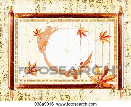 Stock Illustration - autumn pattern with maple leaves. Fotosearch