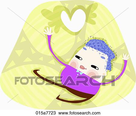 boy was slipped View Large Illustration Drawing - boy was slipped. Fotosearch