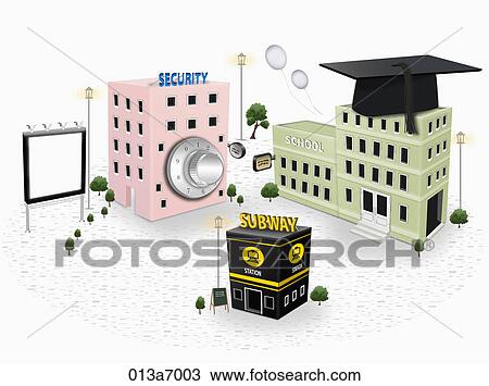 Drawing - buildings of various types of organs. Fotosearch