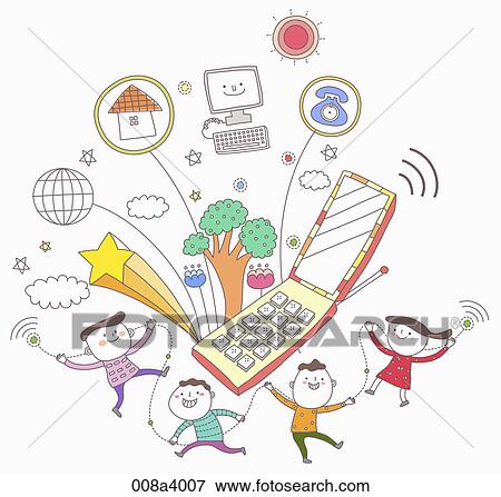 children and eudcation through internet service View Large Illustration Stock Illustration - children and eudcation through internet service. Fotosearch