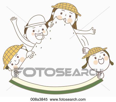 Stock Illustration - children enjoying their summer vacation. Fotosearch