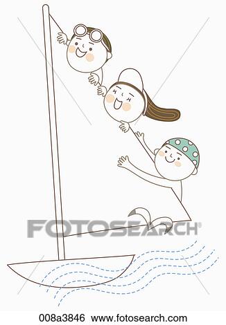Stock Illustration - children enjoying their summer vacation. Fotosearch