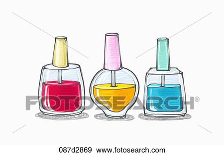 Drawing of different colors of manicures View Large Illustration Stock Illustration - Drawing of different colors of manicures. Fotosearch
