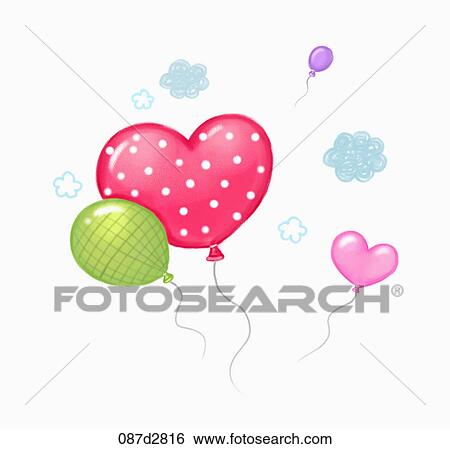 Stock Illustration - Drawing of various shapes of balloons. Fotosearch