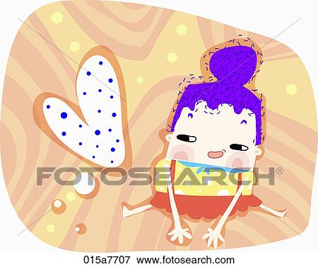 girl is jumping View Large Illustration Stock Illustration - girl is jumping. Fotosearch
