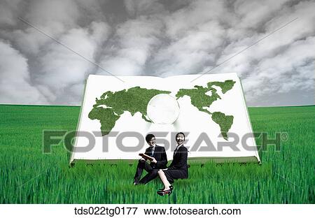 Stock Illustration - global business and business people. Fotosearch