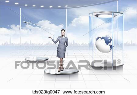 Stock Illustration - global business and business people. Fotosearch